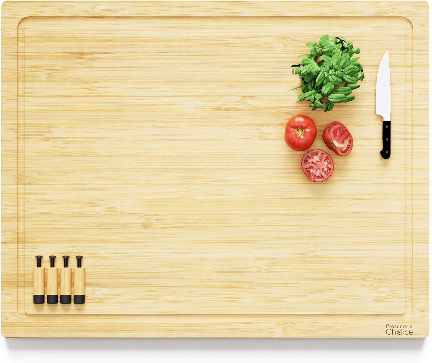 Prosumer's Choice Stovetop Cover Bamboo Large Cutting Board - Sustainable Bamboo Work Surface, Expands Kitchen Space, Easy to Clean - Adjustable Legs and Juice Grooves - 27.2 x21.4 x 3.1 inches Prosumer's Choice Stovetop Cover Bamboo Large Cutting Board - Sustainable Bamboo Work Surface, Expands Kitchen Space, Easy to Clean - Adjustable Legs and Juice Grooves - 27.2 x21.4 x 3.1 inches