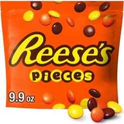 REESE'S PIECES Peanut Butter in a Crunchy Shell, Candy Bags, 9.9 oz (8 Count)