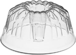 SIMAX Glass Bundt Cake Pan, Shallow (4.75”), Heat, Cold, and Shock Proof, Holds 2.1 Quarts (8.4 Cups), Made in Europe, Great for Ring Cakes, Puddings, Desserts, Monkey Bread, and More