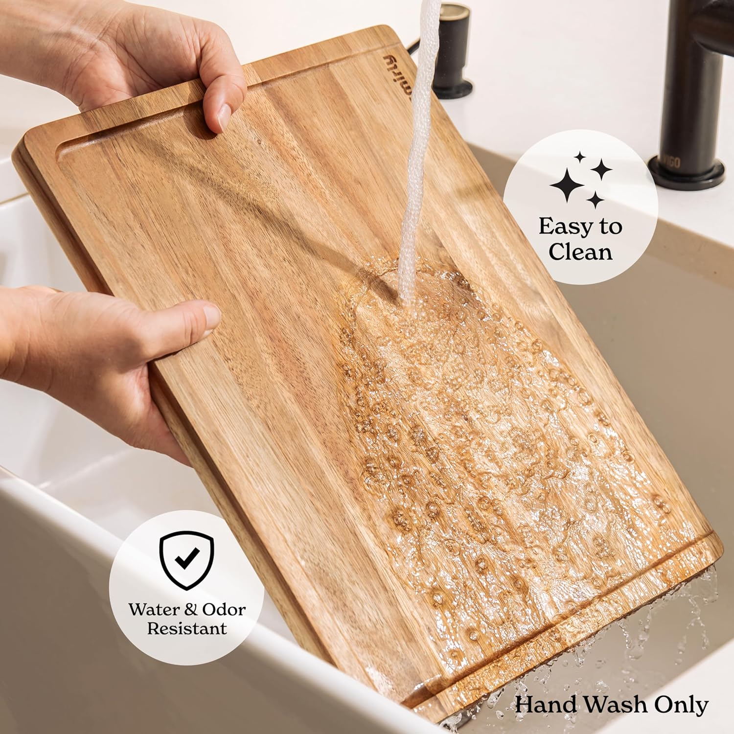 SMIRLY Wooden Cutting Boards For Kitchen - Bamboo Cutting Board Set, Wood Cutting Board Set, Cutting Board Wood, Wooden Chopping Board, Wooden Cutting Board Set, Acacia Wood1