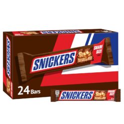 SNICKERS Original Milk Chocolate Trick or Treat Halloween Candy Bars Individually Wrapped Share Size Candy Bars, 3.29 Oz Packs, 24 Ct