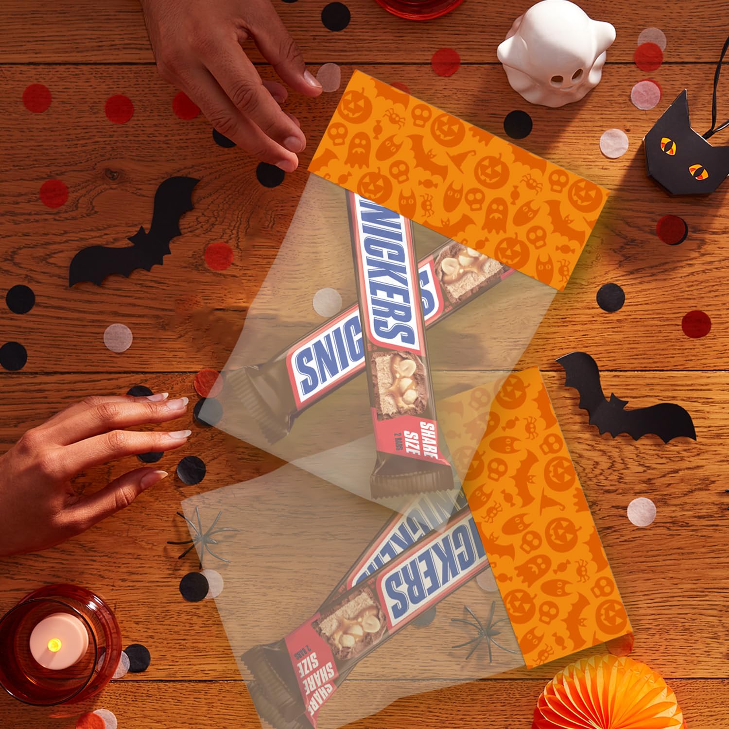 SNICKERS Original Milk Chocolate Trick or Treat Halloween Candy Bars Individually Wrapped Share Size Candy Bars, 3.29 Oz Packs, 24 Ct7