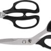 Shun Cutlery 2 Piece Kitchen Shear Set, Stainless Steel Cooking Scissors, Blades Separate for Easy Cleaning, Comfortable, Non-Slip Handle, Kitchen Shears Heavy Duty