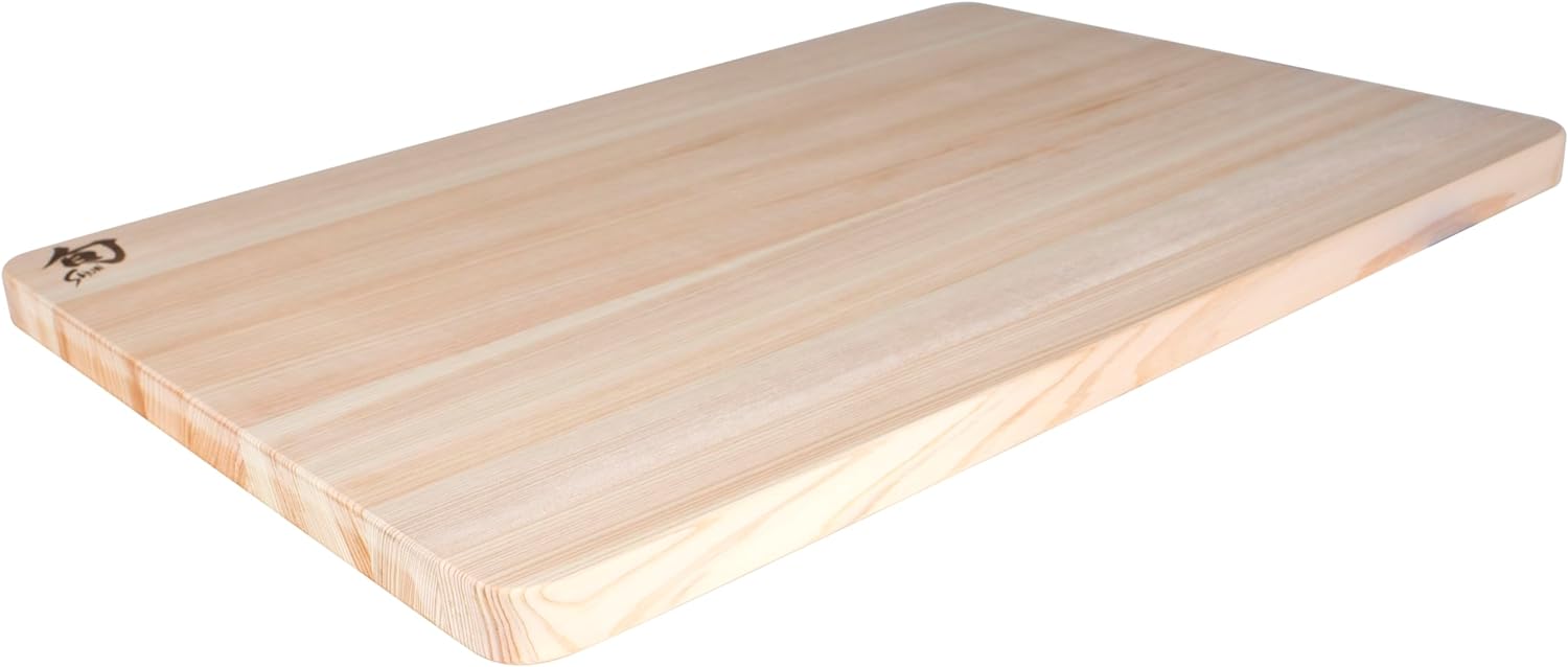 Shun Cutlery Large Hinoki Cutting Board, 17.75 x 11.75 Large Wood Cutting Board, Medium-Soft Wood Preserves Knife Edges, Authentic, Japanese Kitchen Cutting Board Shun Cutlery Large Hinoki Cutting Board, 17.75" x 11.75" Large Wood Cutting Board, Medium-Soft Wood Preserves Knife Edges, Authentic, Japanese Kitchen Cutting Board
