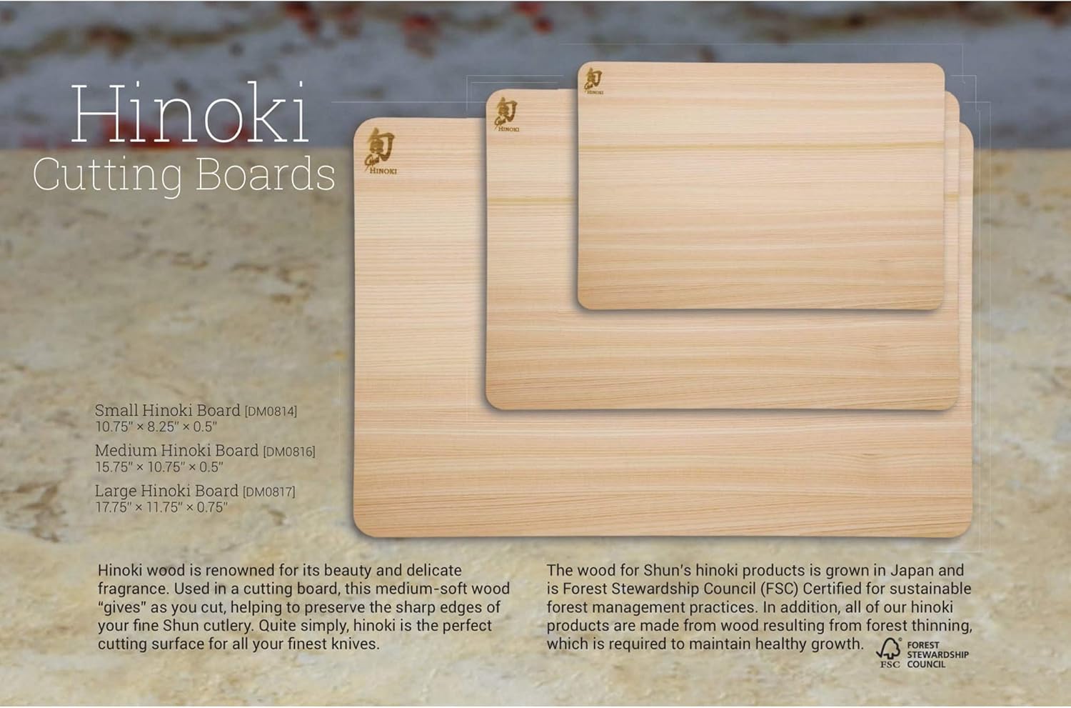 Shun Cutlery Large Hinoki Cutting Board, 17.75 x 11.75 Large Wood Cutting Board, Medium-Soft Wood Preserves Knife Edges, Authentic, Japanese Kitchen Cutting Board1