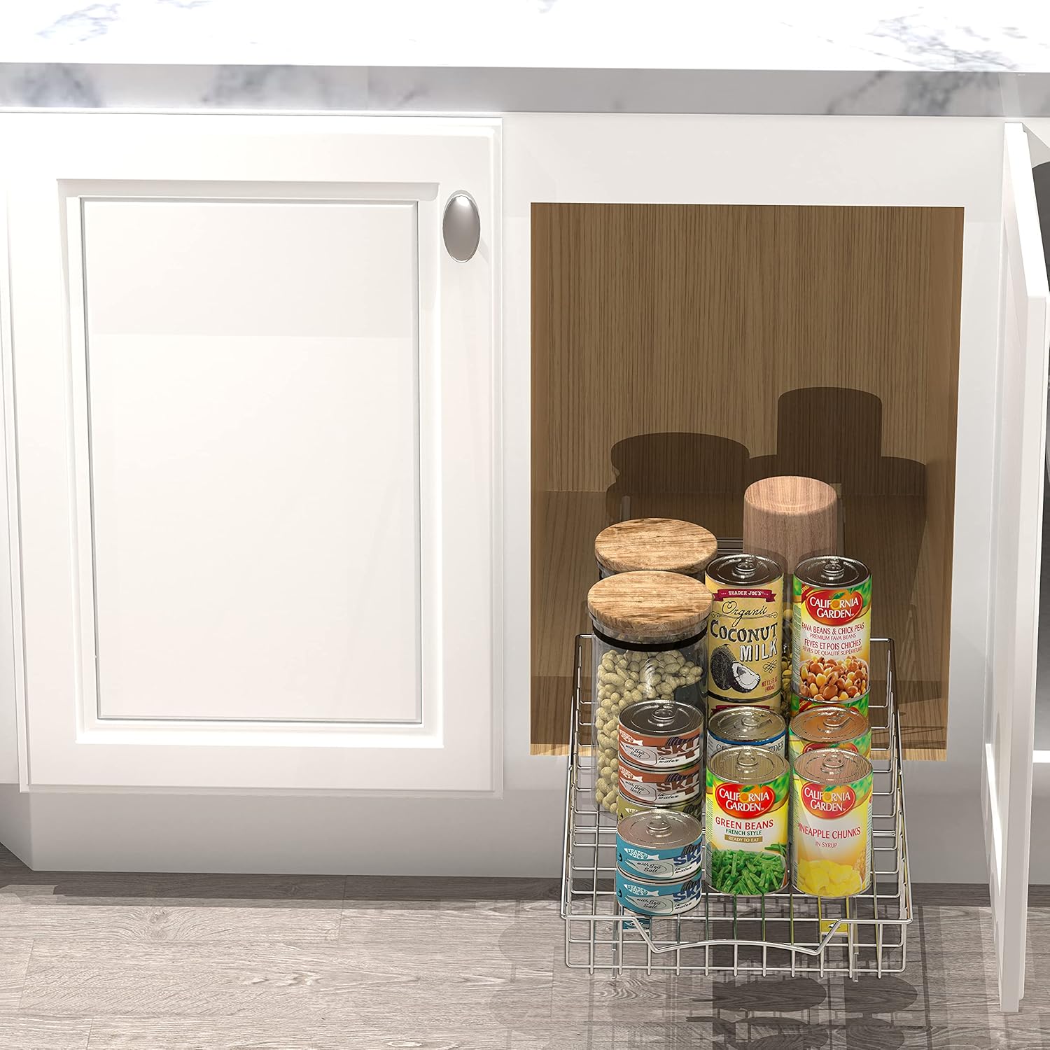 Simple Houseware Cabinet Pull Out Sliding Shelf Drawer Organizer (11 x 21)4