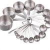 Smithcraft Measuring Cups and Measuring Spoons Set, Stainless Steel Measuring Cups and Spoons, 18/8 Steel Heavy Duty 8 Measuring cups, 9 Measuring Spoons, Baking Measure Cups Spoons