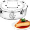 Stainless Steel Extra Large Flanera (Laser Design), 11.25 x 11.25 x 4.25 Inches Flan Pan, Capacity 125 fl. oz, Molde Para Flan