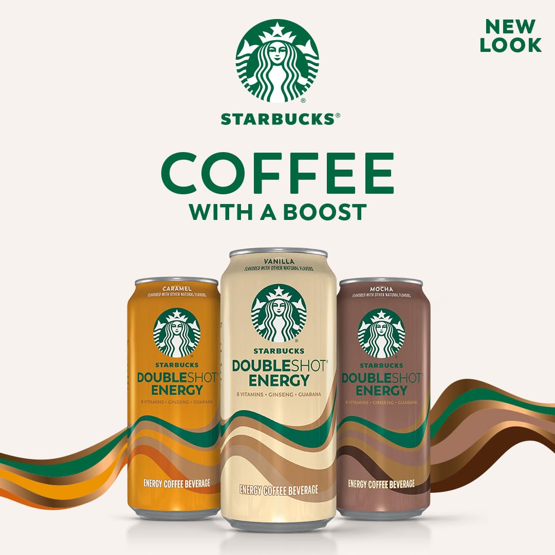 Starbucks Doubleshot Energy Drink Coffee Beverage, White Chocolate, Iced Coffee, 15 fl oz Cans (12 Pack) (Packaging May Vary)4