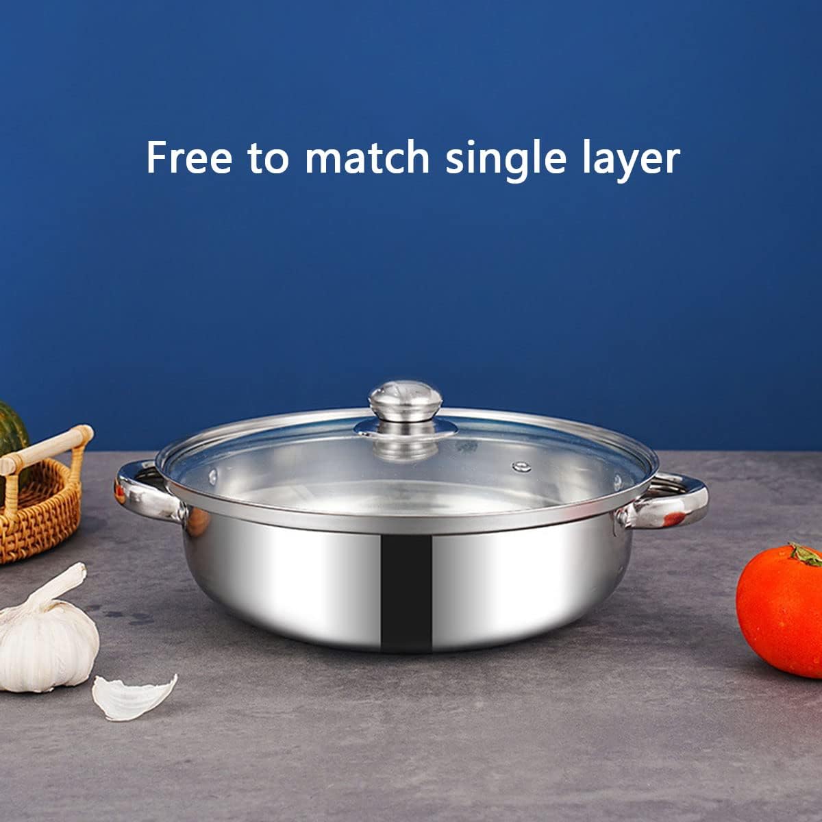 Steamer Pot for Cooking 11 inch, Steamer Pots 3-tier Multipurpose Stainless Steel Steam Pot Cookware with Handle for Vegetable9