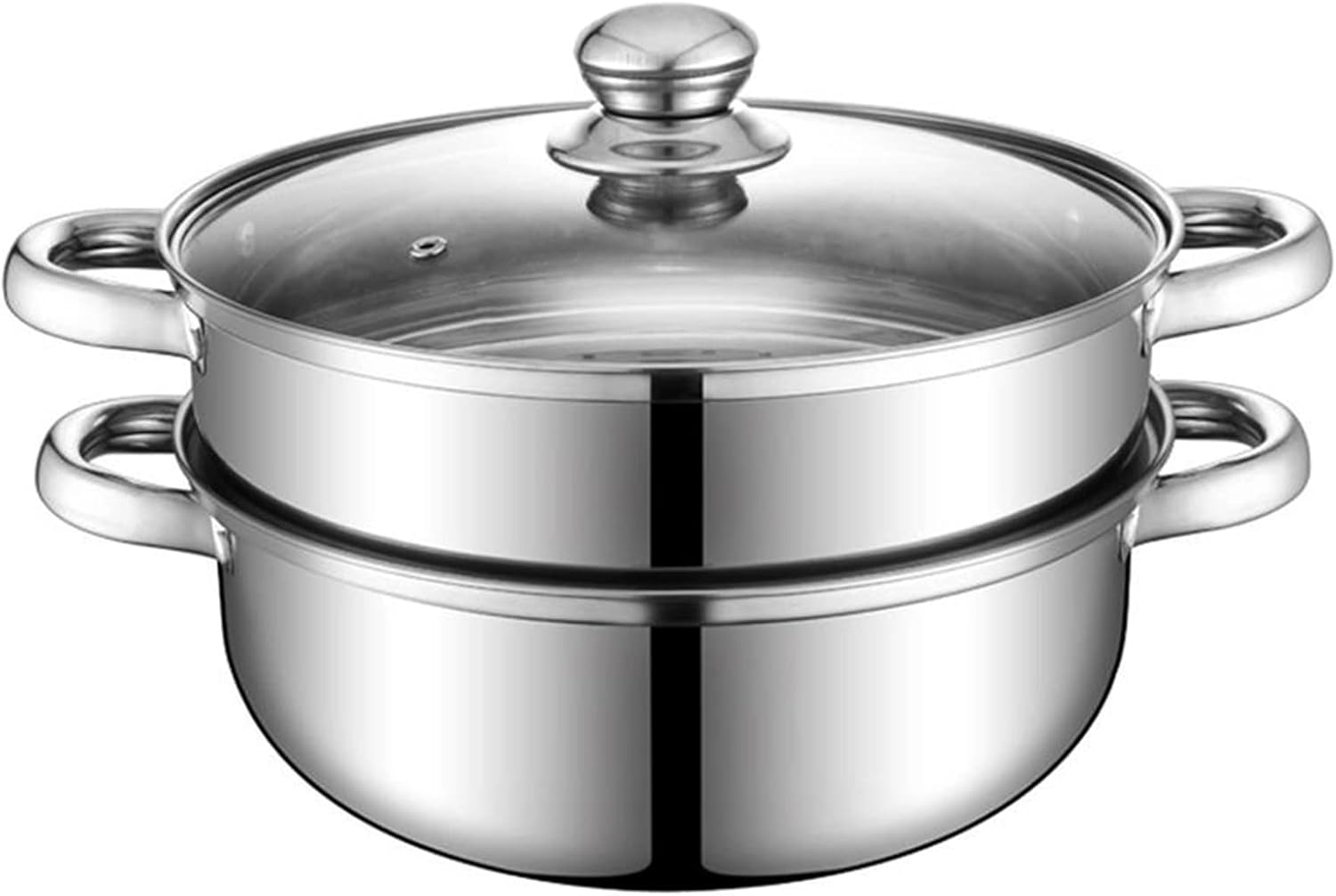 Steamer Pot for Cooking 11.9 inch Steamer Pot Upgrade Capacity, 2-tier Multipurpose 18 8 Stainless Steel Steam Pot Cookware with Lid for Vegetable, Dumpling, Stock, Sauce, Food Steamer Pot for Cooking 11.9 inch Steamer Pot Upgrade Capacity, 2-tier Multipurpose 18/8 Stainless Steel Steam Pot Cookware with Lid for Vegetable, Dumpling, Stock, Sauce, Food