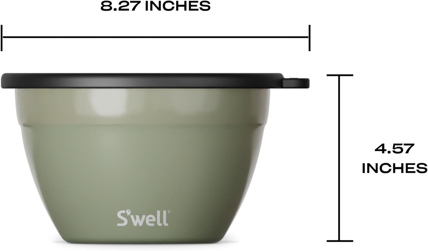 S'well Stainless Steel Salad Bowl Kit 64oz, Mountain Sage, Comes with 2oz Mini Canister and Removable Tray for Organization, Leakproof, Easy to Clean, Dishwasher Safe7