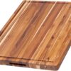Teakhaus Carving Board - Extra Large (XL) Wood Cutting Board with Juice Groove and Grip Handles - Reversible Teak Edge Grain Wood - Knife Friendly - FSC Certified