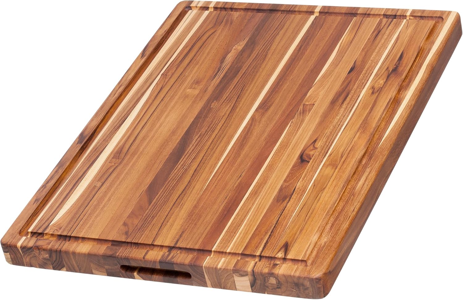 Teakhaus Carving Board - Extra Large (XL) Wood Cutting Board with Juice Groove and Grip Handles - Reversible Teak Edge Grain Wood - Knife Friendly - FSC Certified Teakhaus Carving Board - Extra Large (XL) Wood Cutting Board with Juice Groove and Grip Handles - Reversible Teak Edge Grain Wood - Knife Friendly - FSC Certified