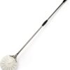 Turning Pizza Peel for Brick Oven,9" Stainless Steel Small Round Perforated Pizza Paddle with 47" Long Handle…