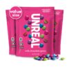 UNREAL Milk Chocolate Gems (3 Value Size Bags)| Colors from Nature, Fair Trade, Non-GMO | Made with Gluten Free Ingredients, No Sugar Alcohols or Soy | 11oz each