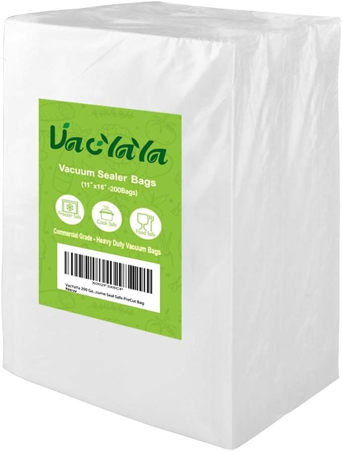 VacYaYa 200 Gallon Size 11 x 16 Inch Vacuum Sealer Freezer Storage Machine Bags for Food,Vac Seal a Meal Bags with BPA Free and Heavy Duty Sous Vide Vaccume Seal Safe PreCut Bag VacYaYa 200 Gallon Size 11 x 16 Inch Vacuum Sealer Freezer Storage Machine Bags for Food,Vac Seal a Meal Bags with BPA Free and Heavy Duty Sous Vide Vaccume Seal Safe PreCut Bag