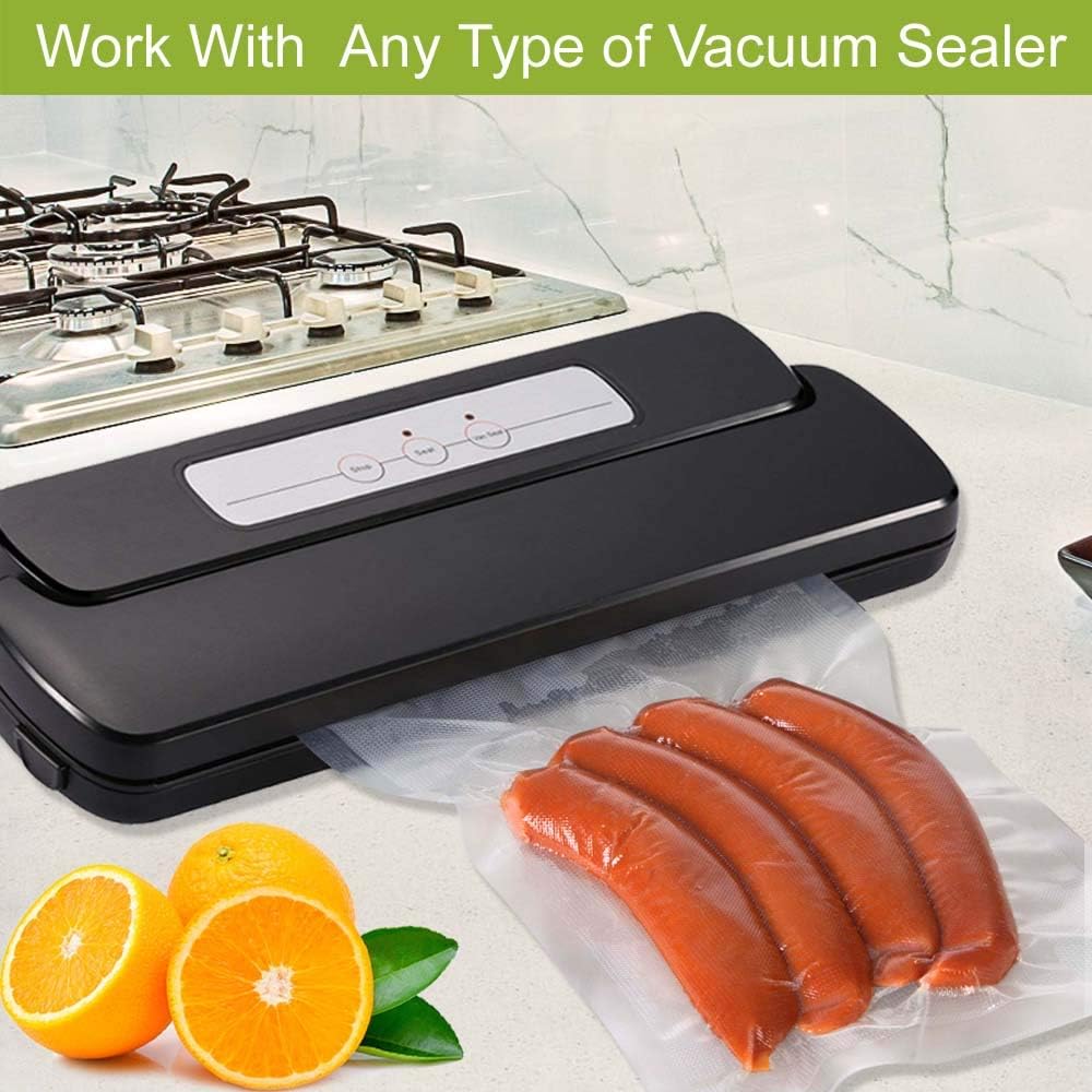 VacYaYa 200 Gallon Size 11 x 16 Inch Vacuum Sealer Freezer Storage Machine Bags for Food,Vac Seal a Meal Bags with BPA Free and Heavy Duty Sous Vide Vaccume Seal Safe PreCut Bag45