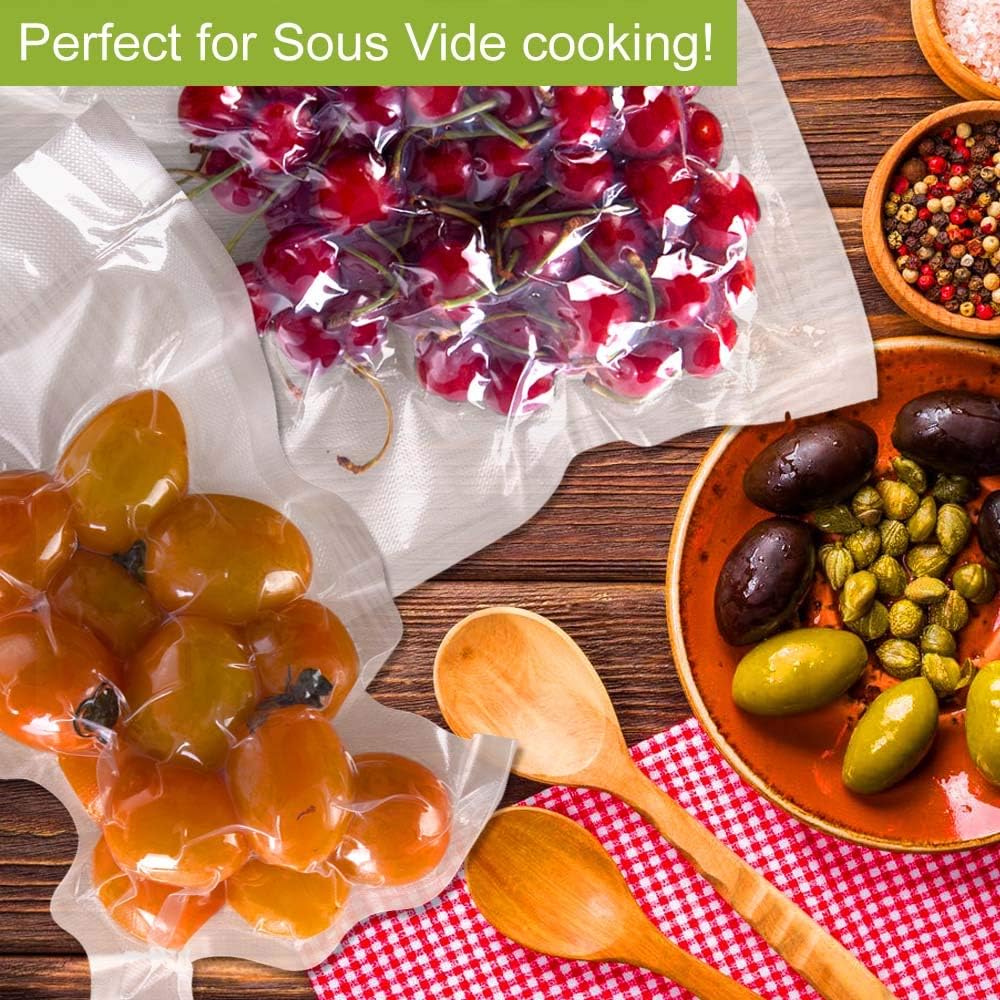 VacYaYa 200 Gallon Size 11 x 16 Inch Vacuum Sealer Freezer Storage Machine Bags for Food,Vac Seal a Meal Bags with BPA Free and Heavy Duty Sous Vide Vaccume Seal Safe PreCut Bag9