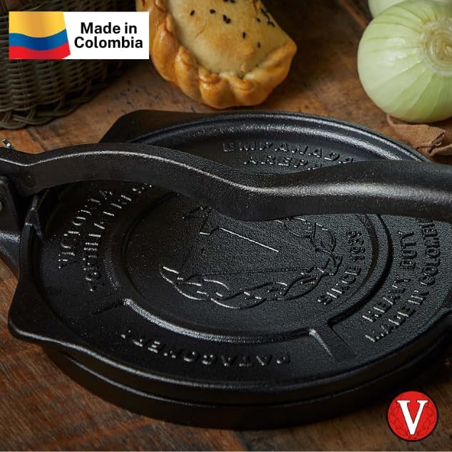 Victoria 8-Inch Commercial-Grade Cast-Iron Tortilla Press, Made from Super-Durable HD Iron, Made in Colombia1