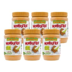 WOWBUTTER - Crunchy Soy Spread - Peanut Free, Tree Nut Free - Vegan Plant Protein - Gluten Free - Non-GMO - 1.1lb (Pack of 6)
