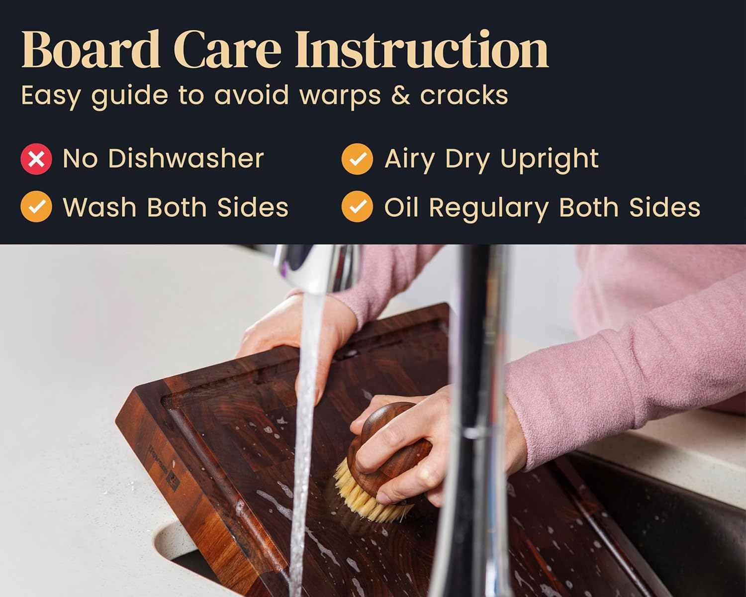 Walnut Wood Cutting Board for Kitchen, Reversible Wooden Chopping Board With Juice Grooves, Made in Canada (Walnut, 17x11x0.75)0