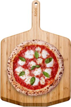 ooni 16” Bamboo Pizza Peel – Wooden Pizza Peel 16 Inch, Pizza Spatula Paddle, Pizza Cutting Board, Wood Pizza Turning Peel, Pizza Oven Accessories, Pizza Tools, Pizza Peel Wood, Pizza Board