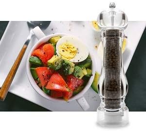 salt and pepper grinder mill set refillable large,the best transparent acrylic grinders for whole peppercorn and himalayan salt43