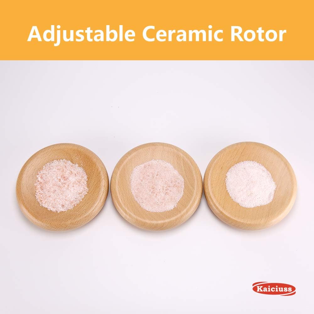 salt and pepper grinder mill set refillable large,the best transparent acrylic grinders for whole peppercorn and himalayan salt8