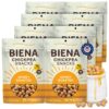 BIENA Chickpea Snacks - Crunchy Roasted Chickpeas - High Fiber Vegan Protein Snacks for Adults and Kids - 8-Pack, 5 Ounce Bags - Honey Roasted