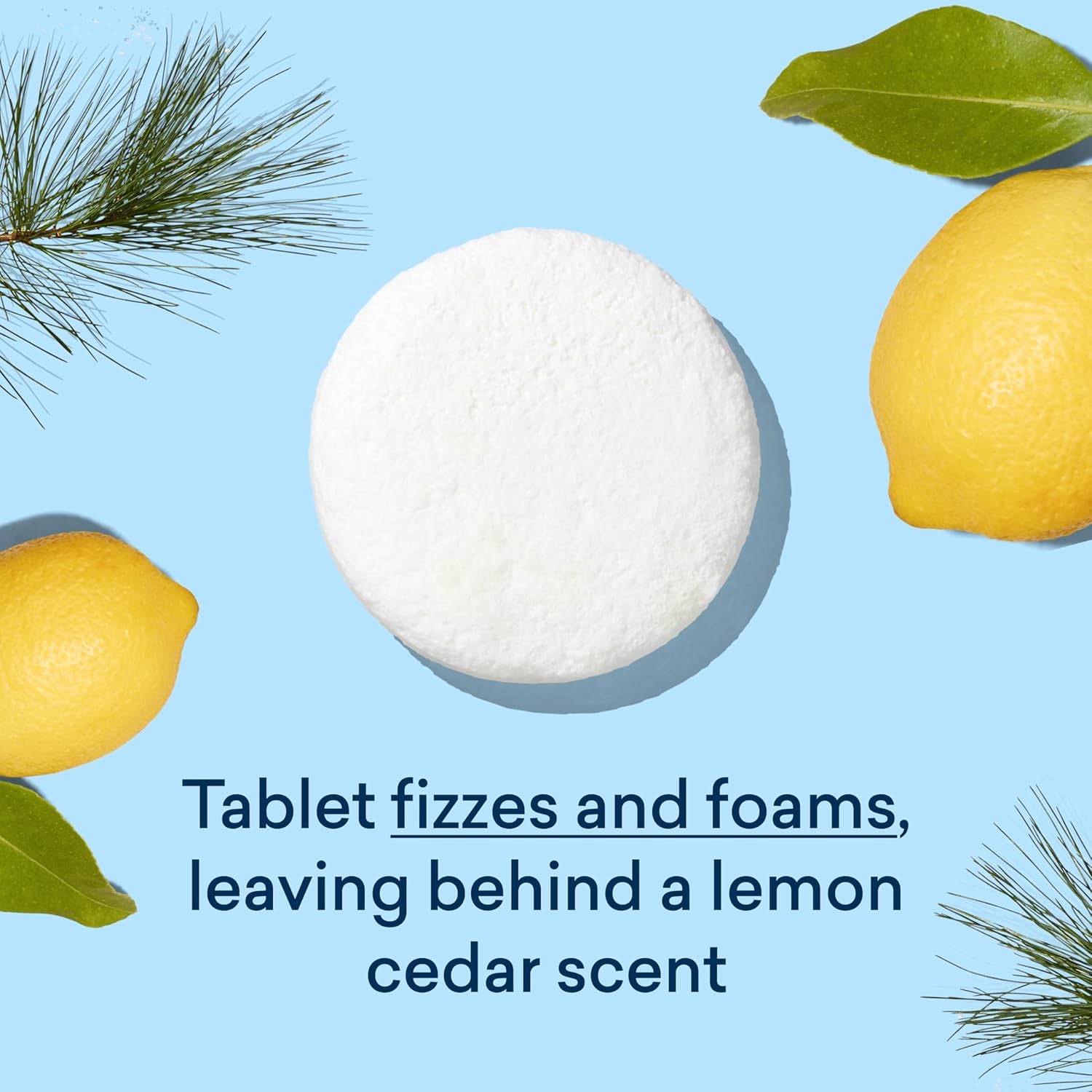 BLUELAND Toilet Bowl Cleaner Refills 2 Pack - Eco Friendly Products & Cleaning Supplies - No Harsh Chemicals, Plant-Based - Lemon Cedar - 28 tablets-