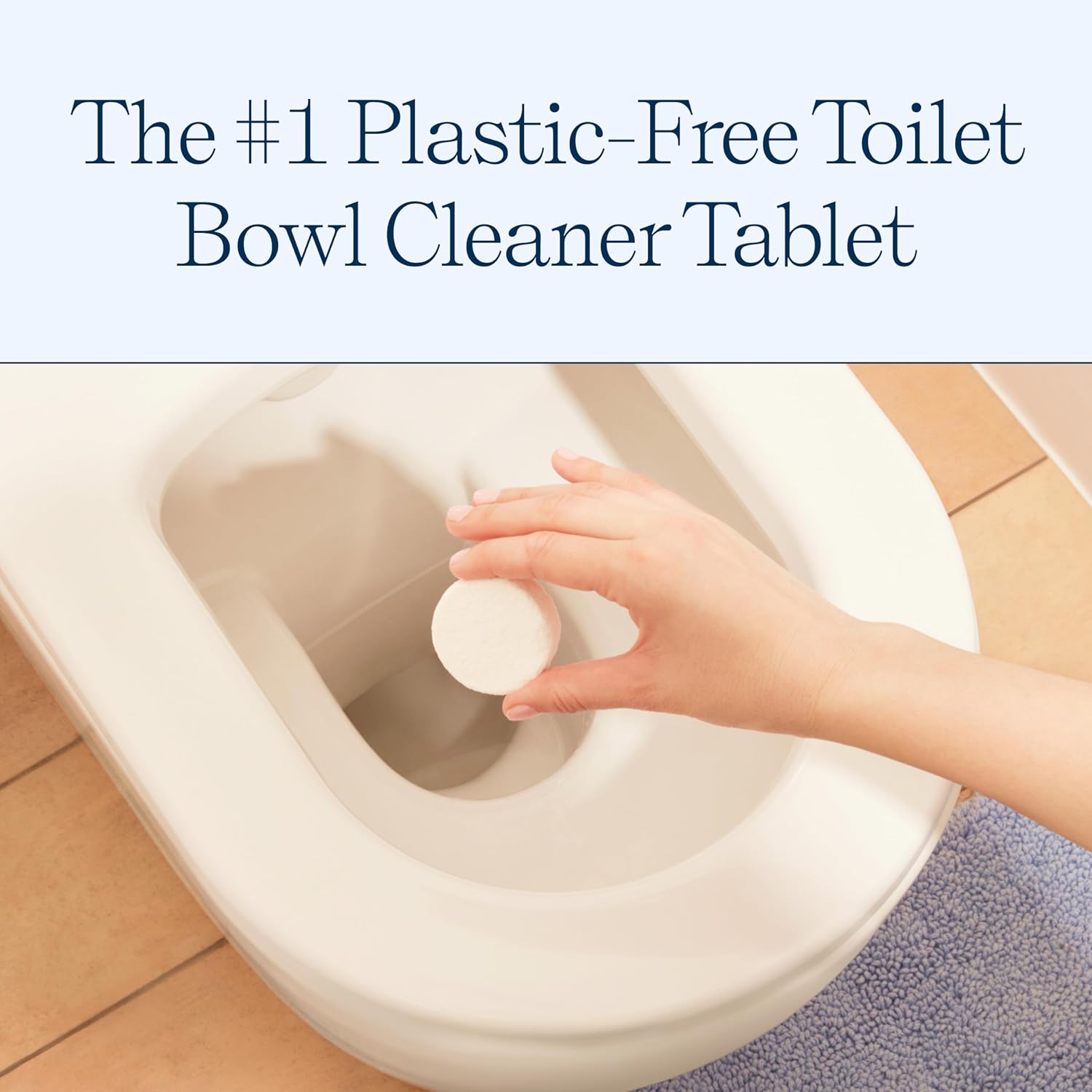 BLUELAND Toilet Bowl Cleaner Refills 2 Pack - Eco Friendly Products & Cleaning Supplies - No Harsh Chemicals, Plant-Based - Lemon Cedar - 28 tablets1