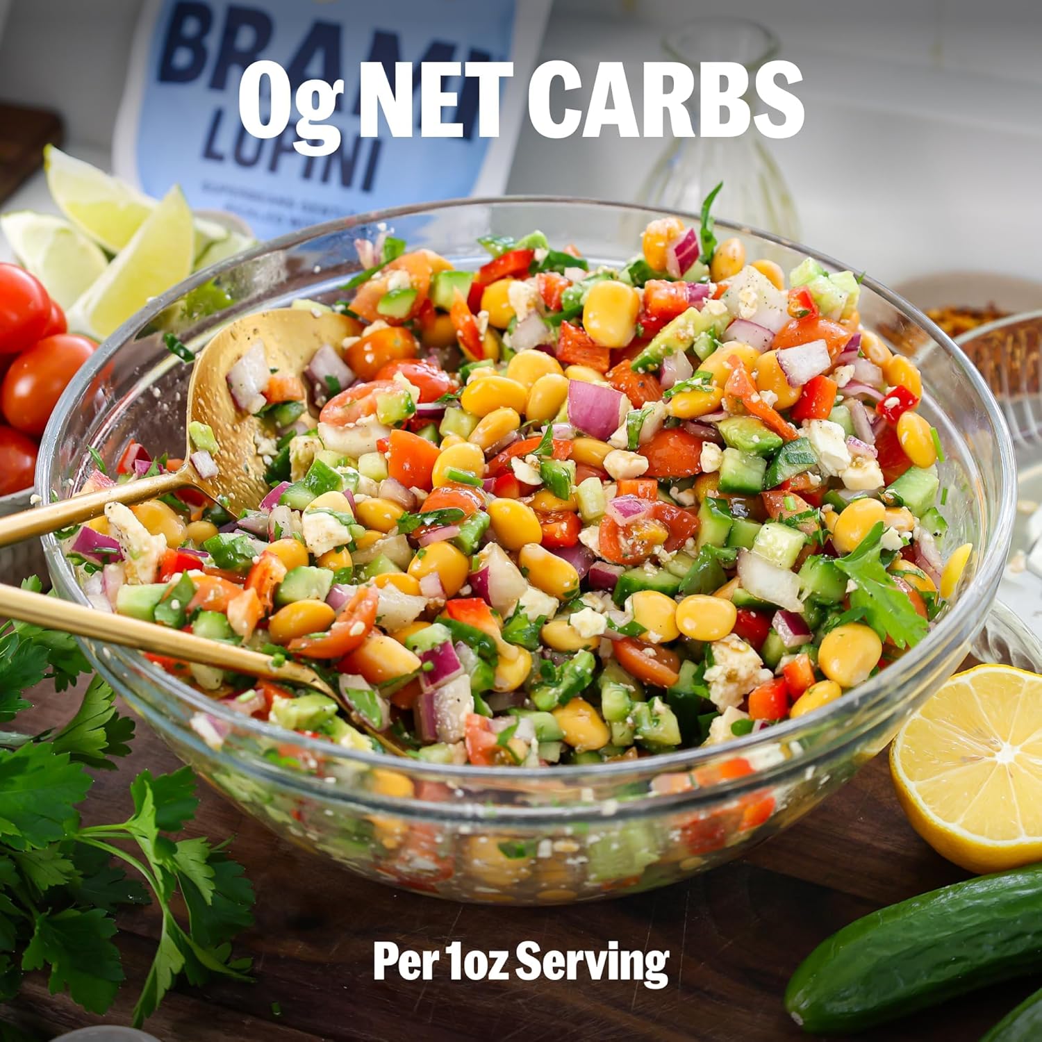 BRAMI Lupini Beans Snack, Chili & Lime 7g Plant Protein, 0g Net Carbs Vegan, Vegetarian, Keto, Plant Based, Mediterranean Diet, Non Perishable 5.3 Ounce (Pack of 8)6