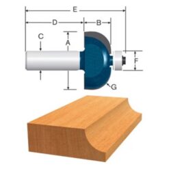 Bosch 85207MC 1-1/4-in Carbide-tipped Classical Router Bit