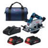 Bosch GKS18V-22LB25 18-volt 4-Amp 6-1/2-in Worm Drive Brushless Cordless Circular Saw Kit (Battery & Charger Included)