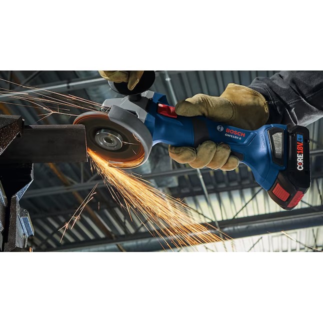 Bosch 4.5-in 18-volt 4 Amps Sliding Switch Brushless Cordless Angle Grinder (1-Battery and Charger Included)7_11zon