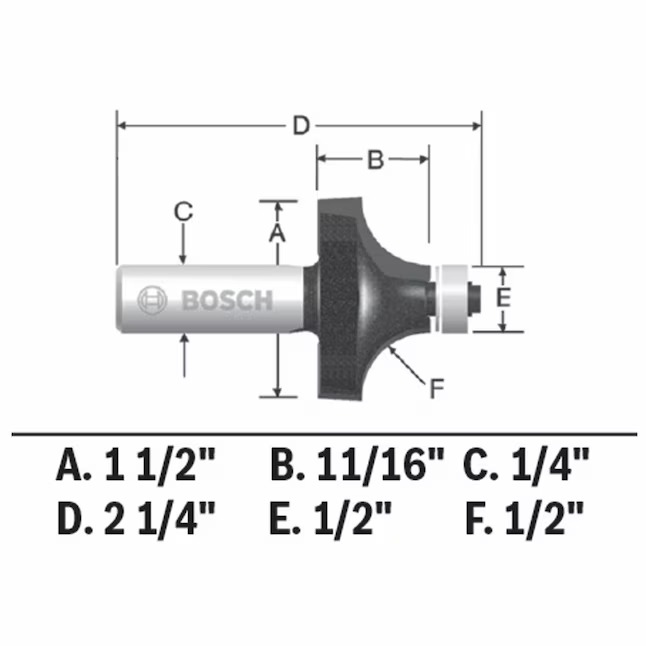 Bosch 85297MC 1-1 4-in Carbide-tipped Classical Router Bit9_11zon