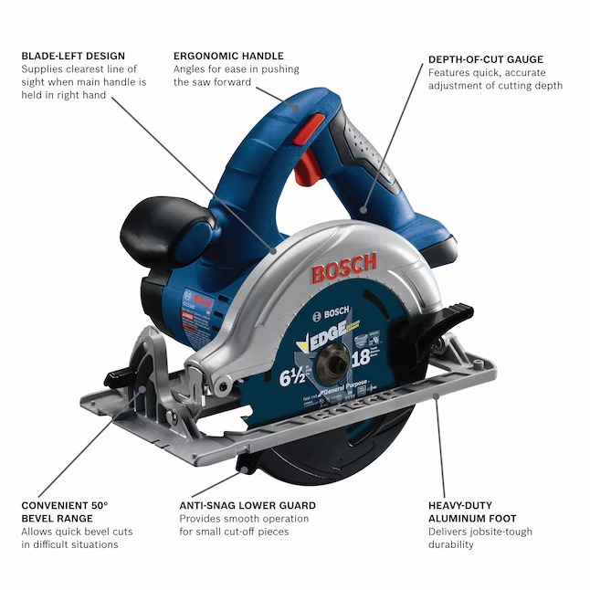 Bosch CCS180B 18-volt 2-Amp 6-1 2-in Cordless Circular Saw (Battery and Charger Not Included)2_11zon