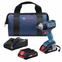 Bosch GDS18V-221B25 4-Amp 18-volt Variable Brushless 1/2-in square Drive Cordless Impact Wrench (2 Batteries and Charger Included)