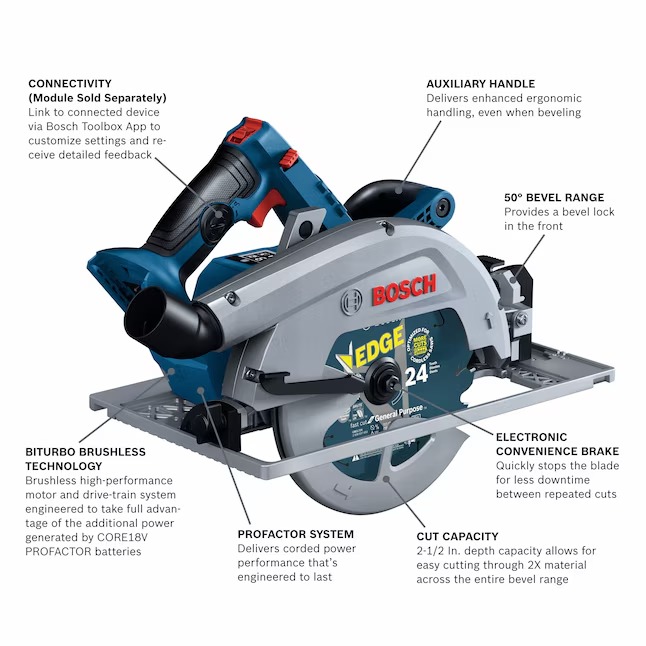 Bosch GKS18V-25GCN Profactor 18-volt 7-1 4-in Brushless Cordless Circular Saw (Battery and Charger Not Included)1_11zon