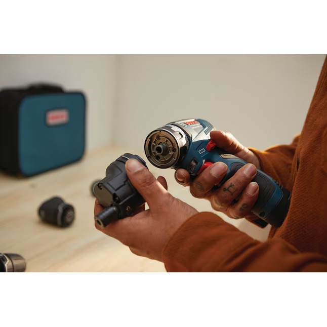 Bosch GSR12V-300FCB22 Chameleon 12-volt 1 4-in Keyless Brushless Right Angle Cordless Drill (2-Batteries, Charger and Soft Bag included)19_11zon