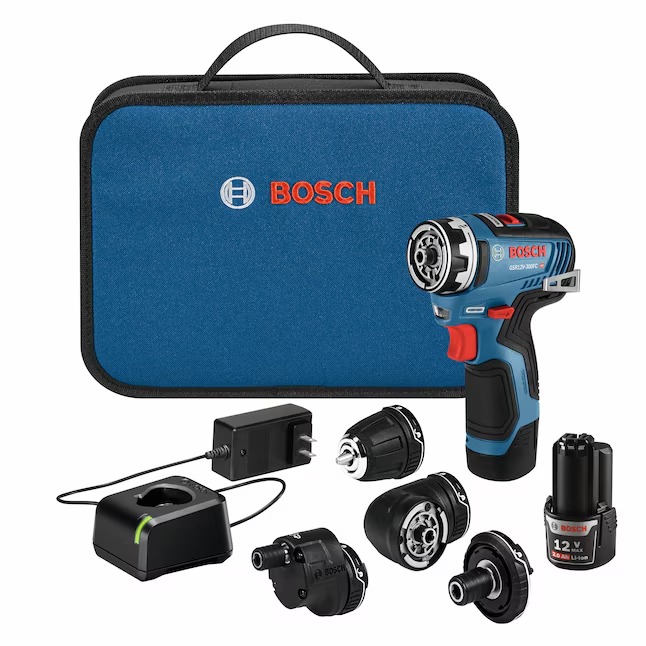 Bosch GSR12V-300FCB22 Chameleon 12-volt 1 4-in Keyless Brushless Right Angle Cordless Drill (2-Batteries, Charger and Soft Bag included)_11zon Bosch GSR12V-300FCB22 Chameleon 12-volt 1/4-in Keyless Brushless Right Angle Cordless Drill (2-Batteries, Charger and Soft Bag included)