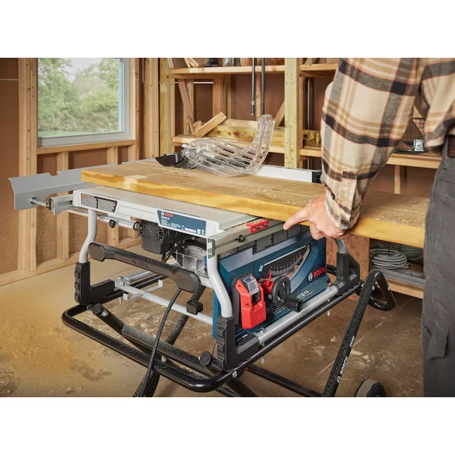 Bosch GTS15-10 10-in 15-Amp 12-Volt Corded Portable Jobsite Table Saw with Foldable Rolling Stand45_11zon