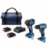 Bosch GXL18V-27B22 18-volt 2-Tool Brushless Power Tool Combo Kit with Soft Case (2-Batteries Included and Charger Included)