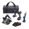 Bosch GXL18V-497B23 18-volt 4-Tool Brushless Power Tool Combo Kit with Soft Case (2-Batteries Included and Charger Included)