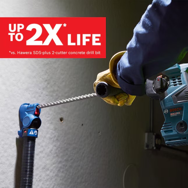 Bosch HC4C2124 Bulldog Tough 4-Cutter 3 4-in x 12-in Alloy Steel Masonry Drill Bit for Sds-plus Drill7_11zon