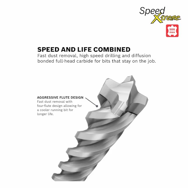 Bosch HCFC5011 SpeedXtreme 1 2-in x 21-in Carbide Masonry Drill Bit for Sds-max Drill4_11zon