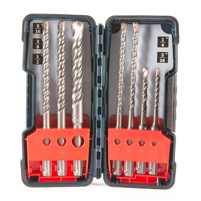 Bosch HCK001 Bulldog 7-Piece x 6-in Alloy Steel Masonry Drill Bit for Sds-plus Drill1_11zon