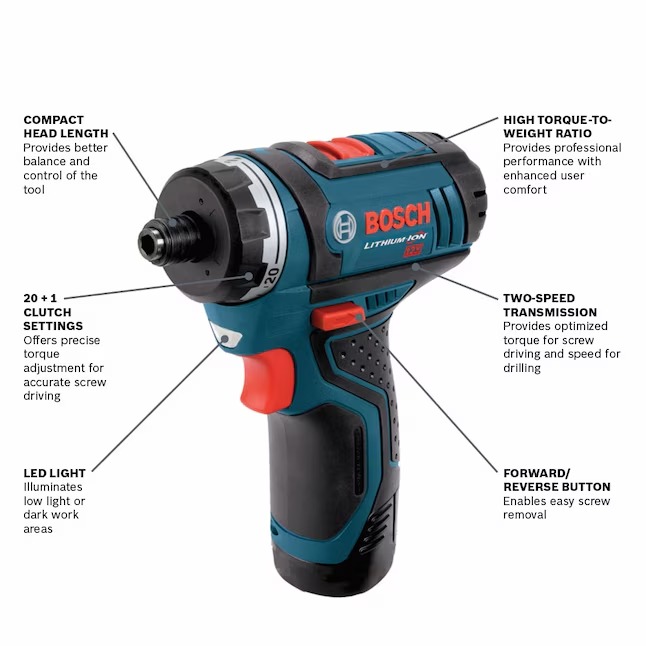 Bosch PS21N 12-volt Max 1 4-in Keyless Cordless Drill1_11zon