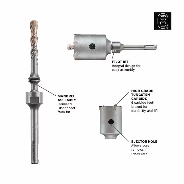 Bosch T3921SC Speedcore 4-3 8-in x 3-in Alloy Steel Masonry Drill Bit for Sds-plus Drill1_11zon